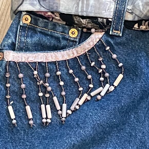 Repurposed Upcycled Levi's Jeans Shoulder Bag - Picture 7 of 7